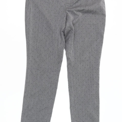 Calvin Klein Women's Grey Polka Dot Trousers Size 2