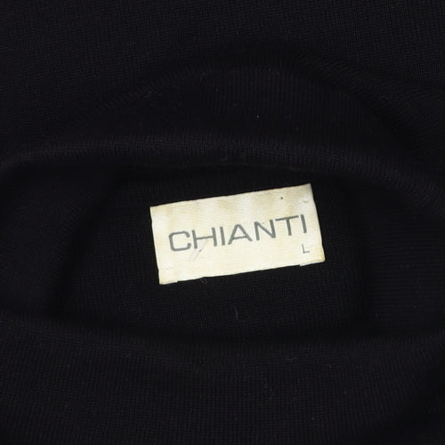 Chianti Women's Black High Neck Jumper, Size L