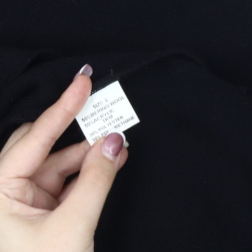 Chianti Women's Black High Neck Jumper, Size L