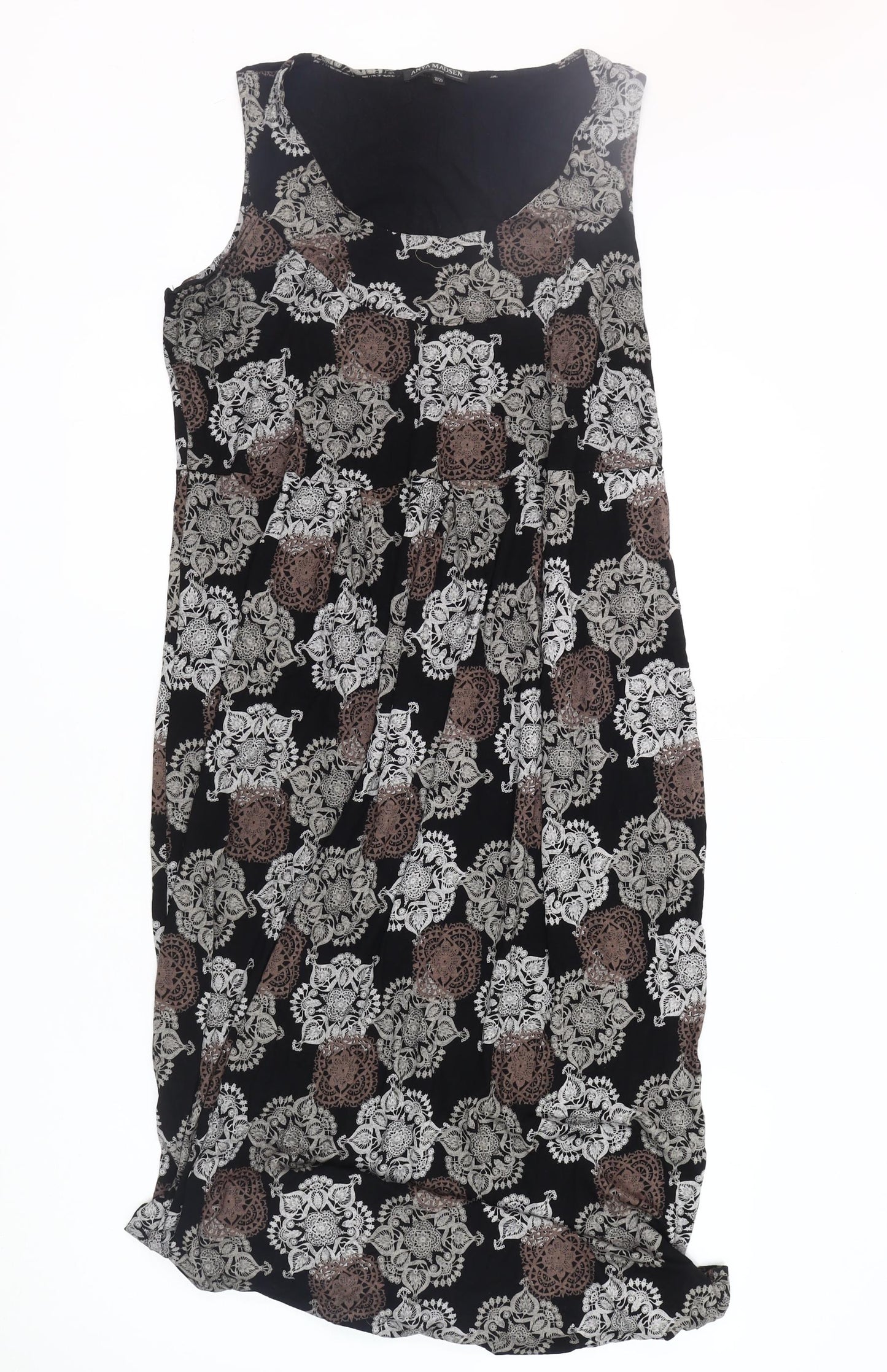 Anya Madsen Women's Black Paisley Dress Size 18