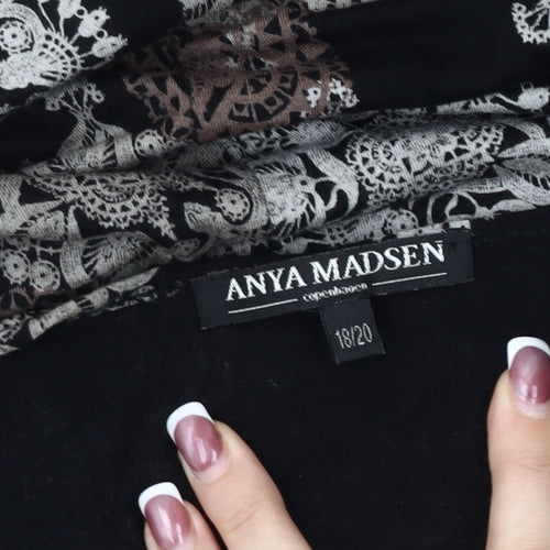 Anya Madsen Women's Black Paisley Dress Size 18