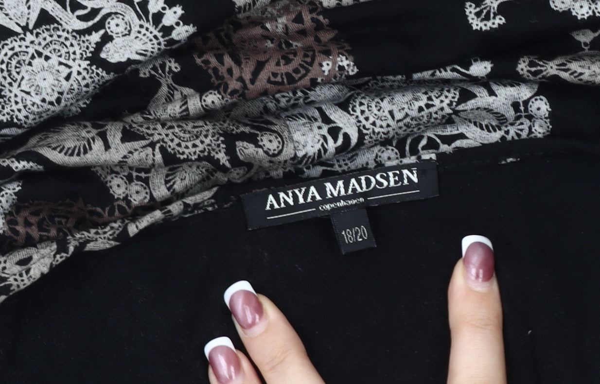 Anya Madsen Women's Black Paisley Dress Size 18