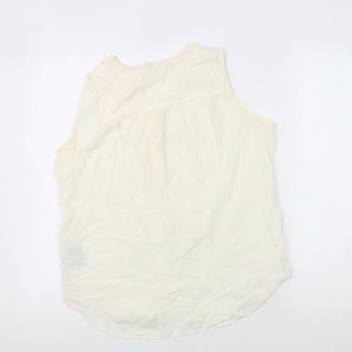 Boden Women's Ivory Sleeveless Blouse - Size 12
