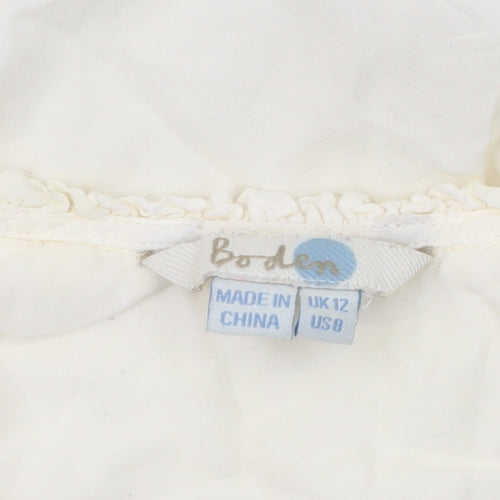 Boden Women's Ivory Sleeveless Blouse - Size 12