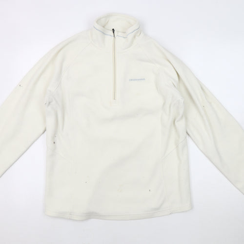 Craghoppers Women's White Fleece Sweatshirt, Size 14