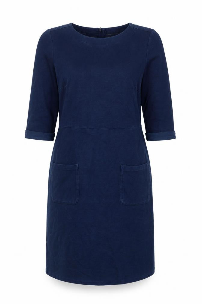 Front view of Joules Women's Blue Shift Dress, size 12