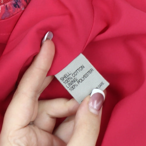 Jigsaw Women's Red Floral Pencil Skirt Size 14