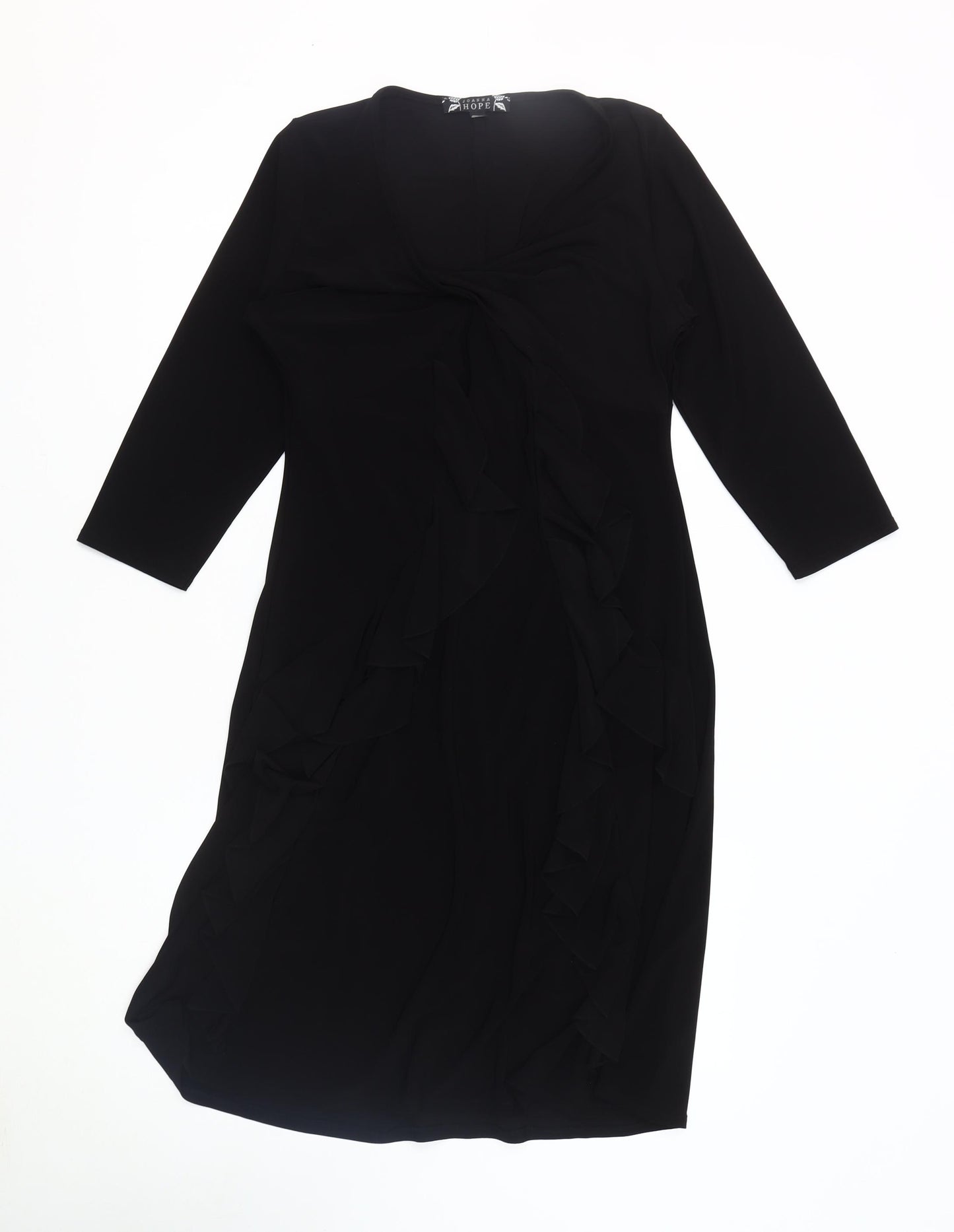 Joanna Hope Women's Black Dress 3/4 Sleeve Size 14