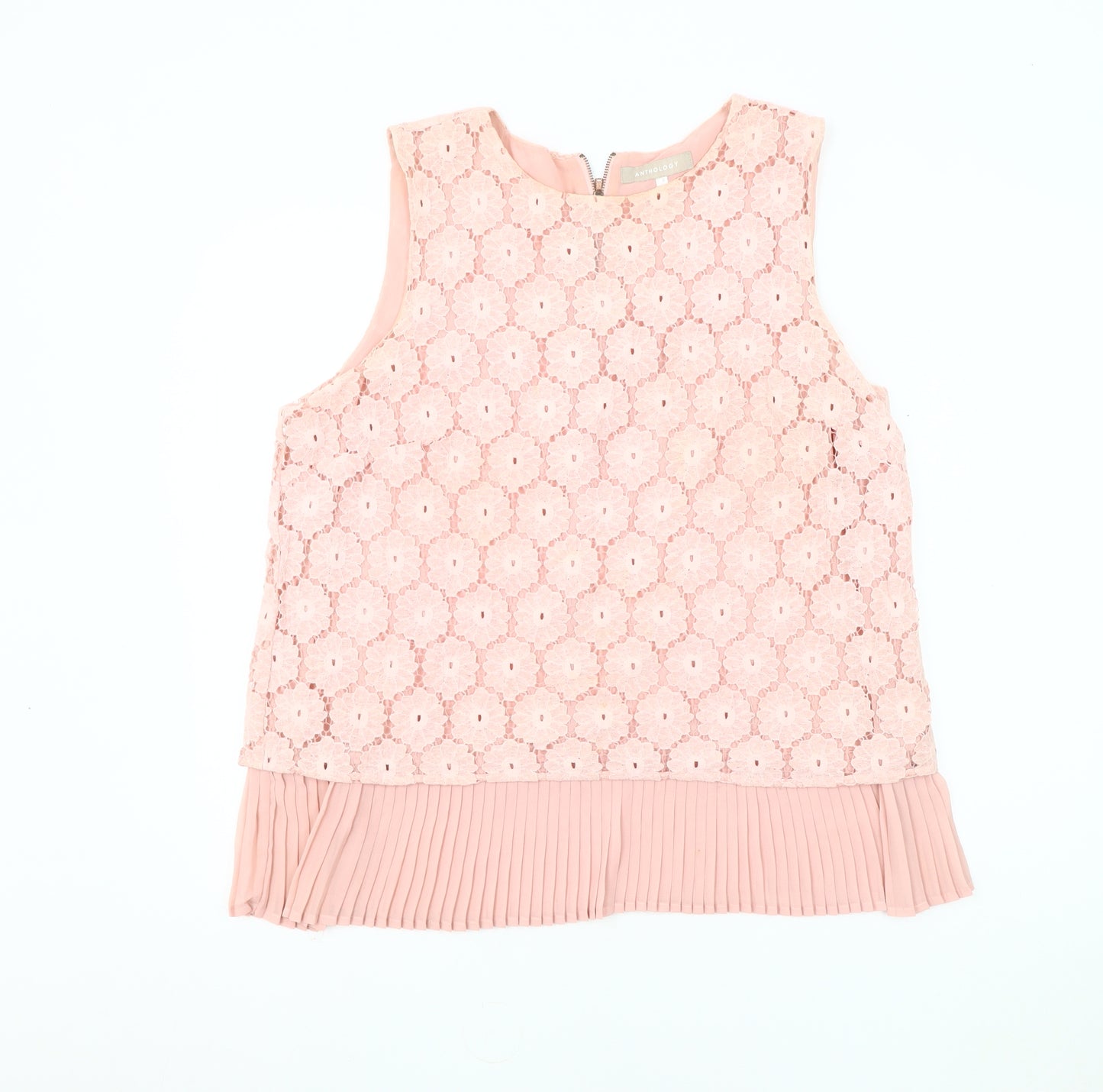 Anthology Women's Pink Lace Camisole Blouse, Size 14