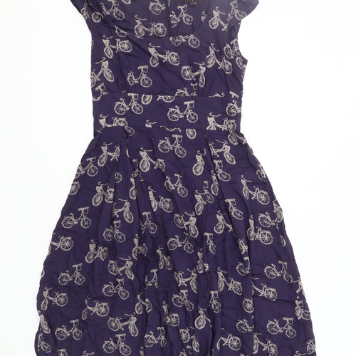 Great Plains Women's Purple XS Fit & Flare Dress