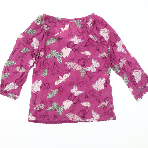 White Stuff Women's Purple Butterfly Blouse Size 8
