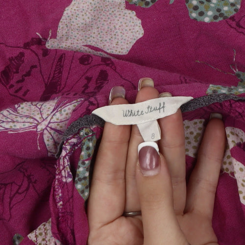 White Stuff Women's Purple Butterfly Blouse Size 8