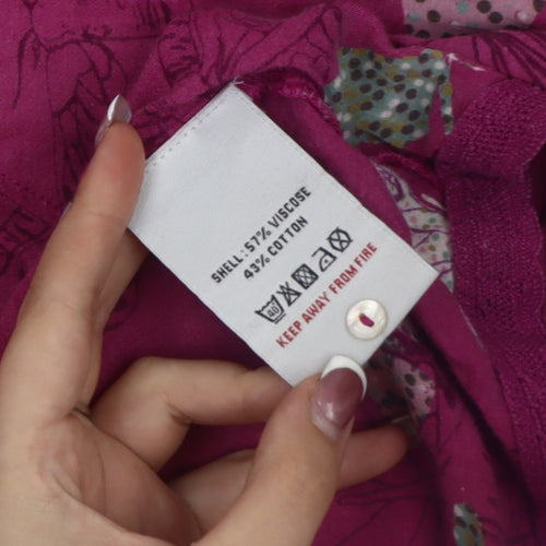 White Stuff Women's Purple Butterfly Blouse Size 8