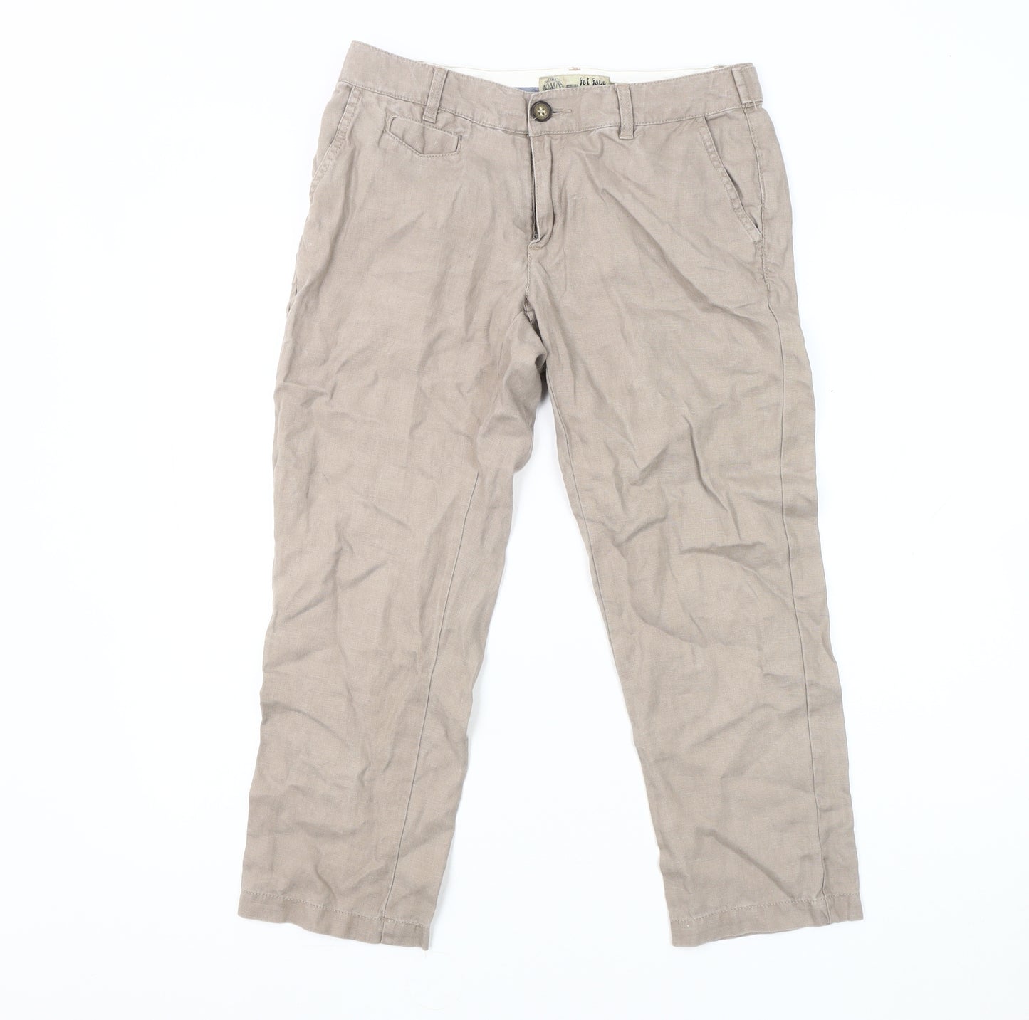Fat Face Women's Beige Button Trousers