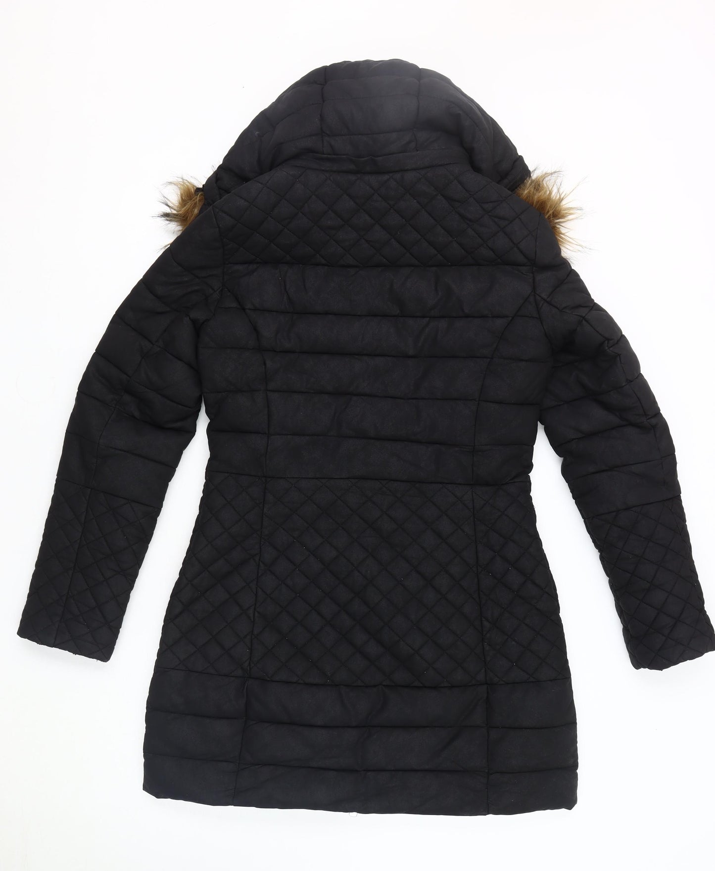 Salsa Women's Black Puffer Coat Size S with Fur Trim