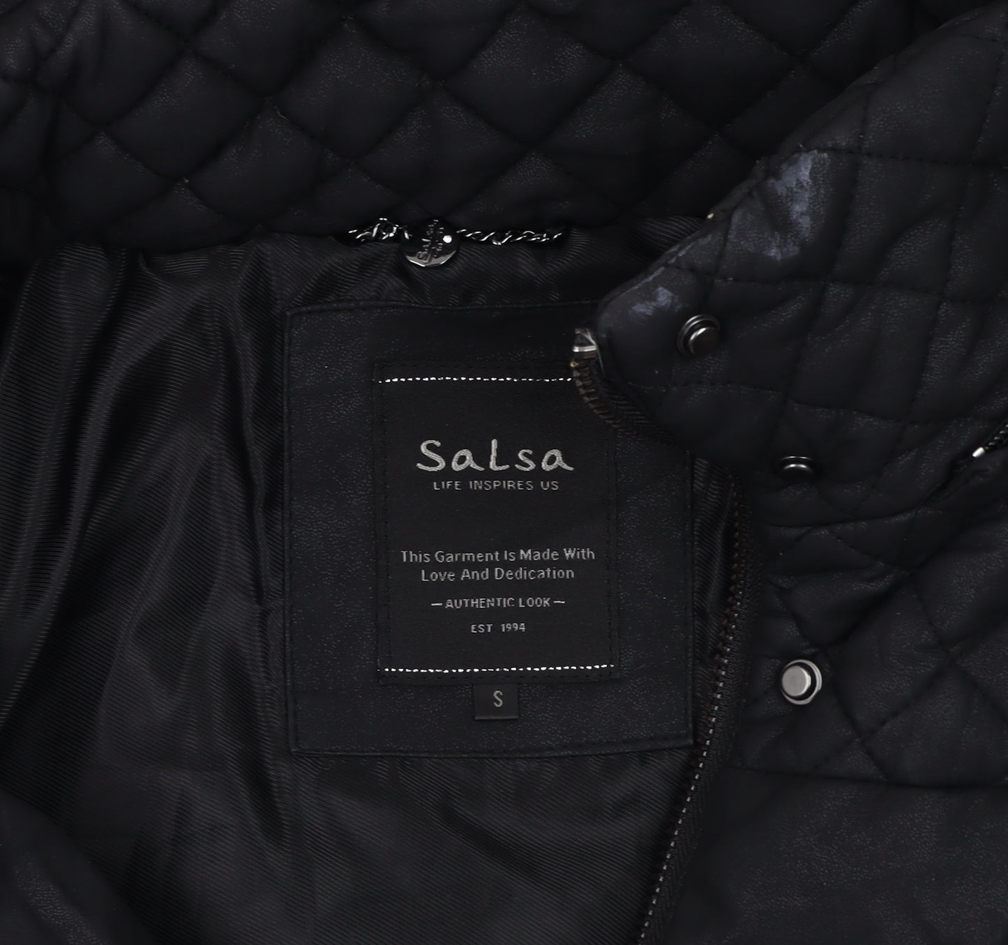 Salsa Women's Black Puffer Coat Size S with Fur Trim