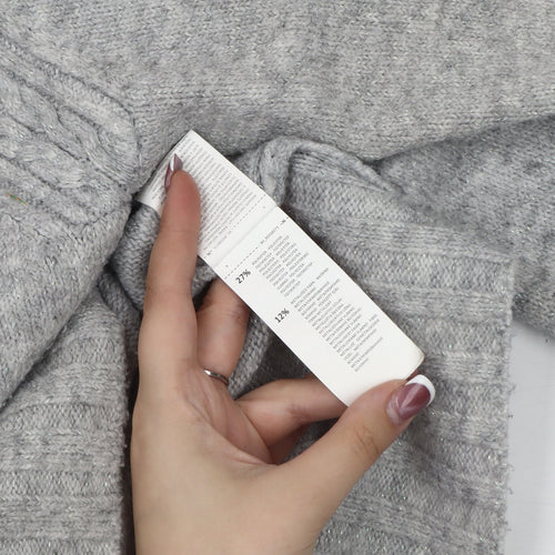 Reserved Men’s Grey Cable-Knit Pullover Jumper S