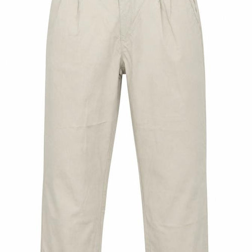 Savatini Men's Beige Cotton Trousers, Size 31, Straight Leg