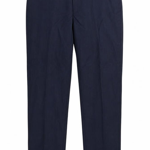 Bespoke Couture Men's Blue Wool Dress Trousers 46R