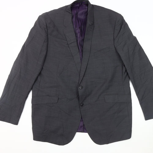 Marks and Spencer Men's Grey Wool Blazer, 48L
