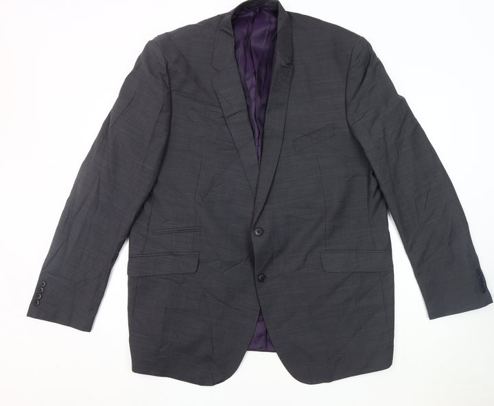 Marks and Spencer Men's Grey Wool Blazer, 48L