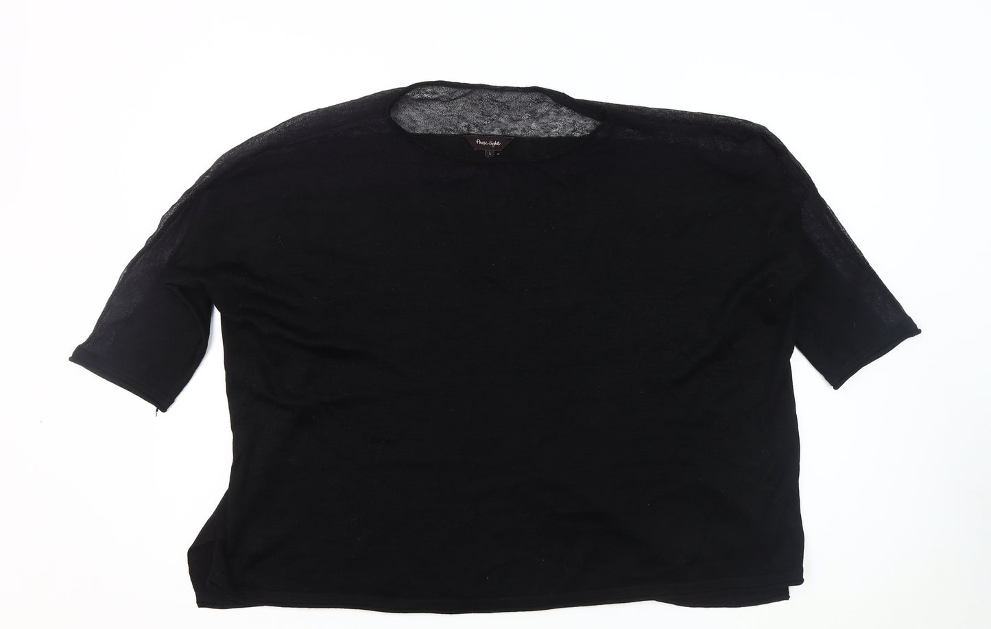 Phase Eight Women's Black L Basic Short Sleeve Top