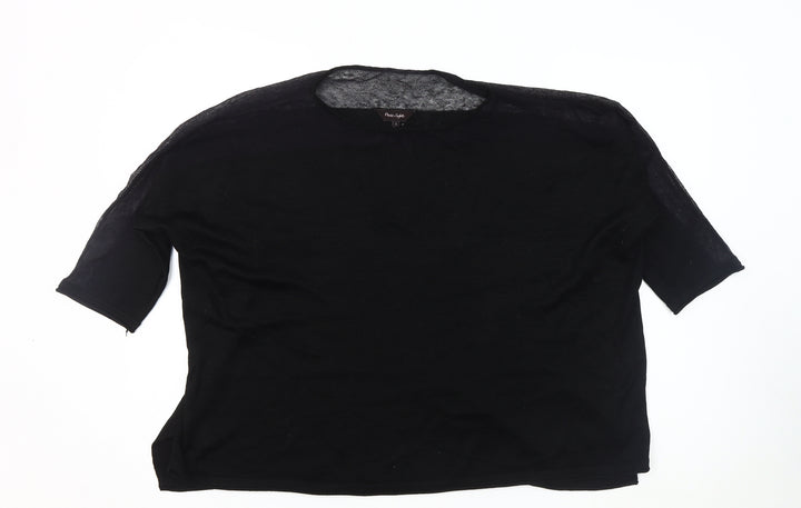 Phase Eight Women's Black L Basic Short Sleeve Top