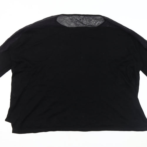 Phase Eight Women's Black L Basic Short Sleeve Top
