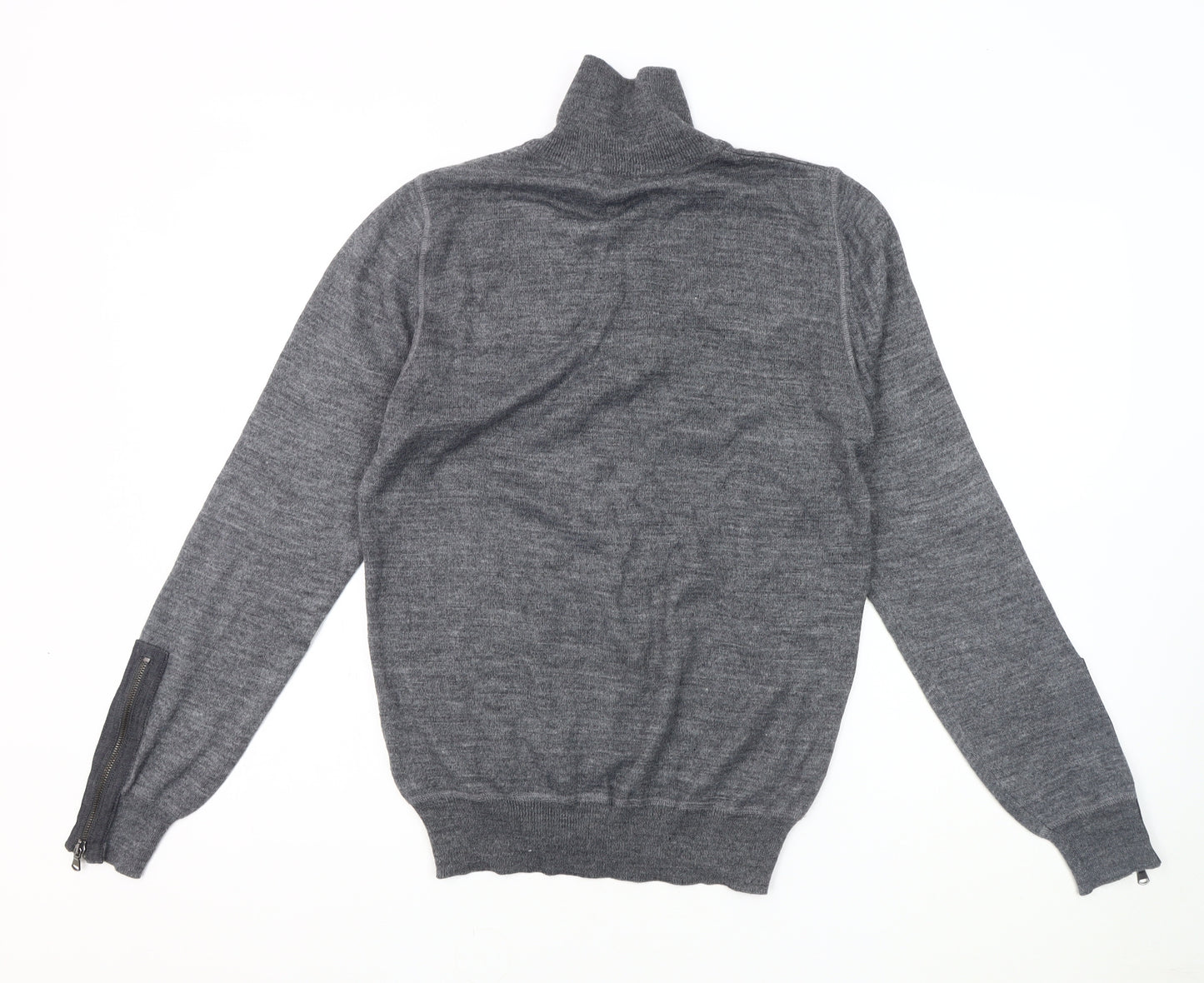 Rough Justice Men's Grey XL Henley Knit Sweatshirt