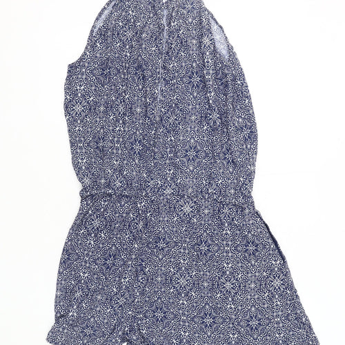 GAP Women's Blue Geometric Playsuit Medium