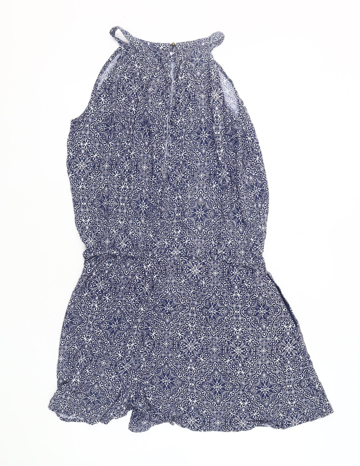 GAP Women's Blue Geometric Playsuit Medium