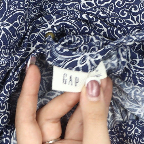 GAP Women's Blue Geometric Playsuit Medium