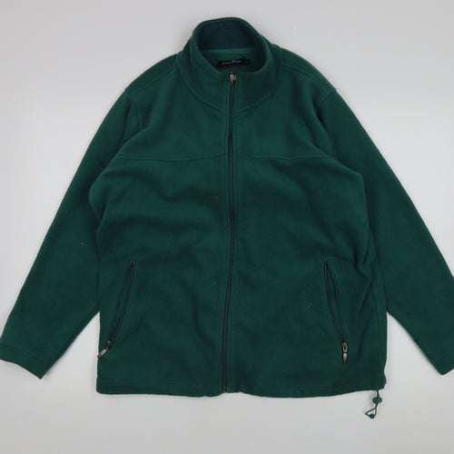 James Pringle Men's Green Fleece Jacket, M, Full Zip Casual