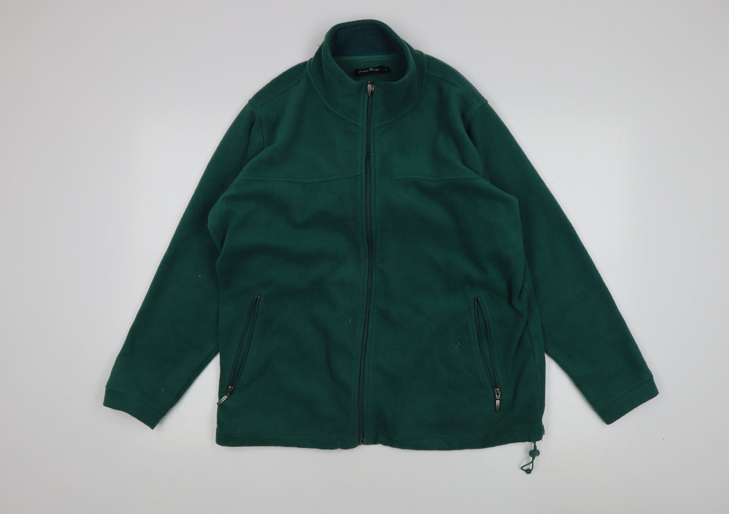 James Pringle Men's Green Fleece Jacket, M, Full Zip Casual