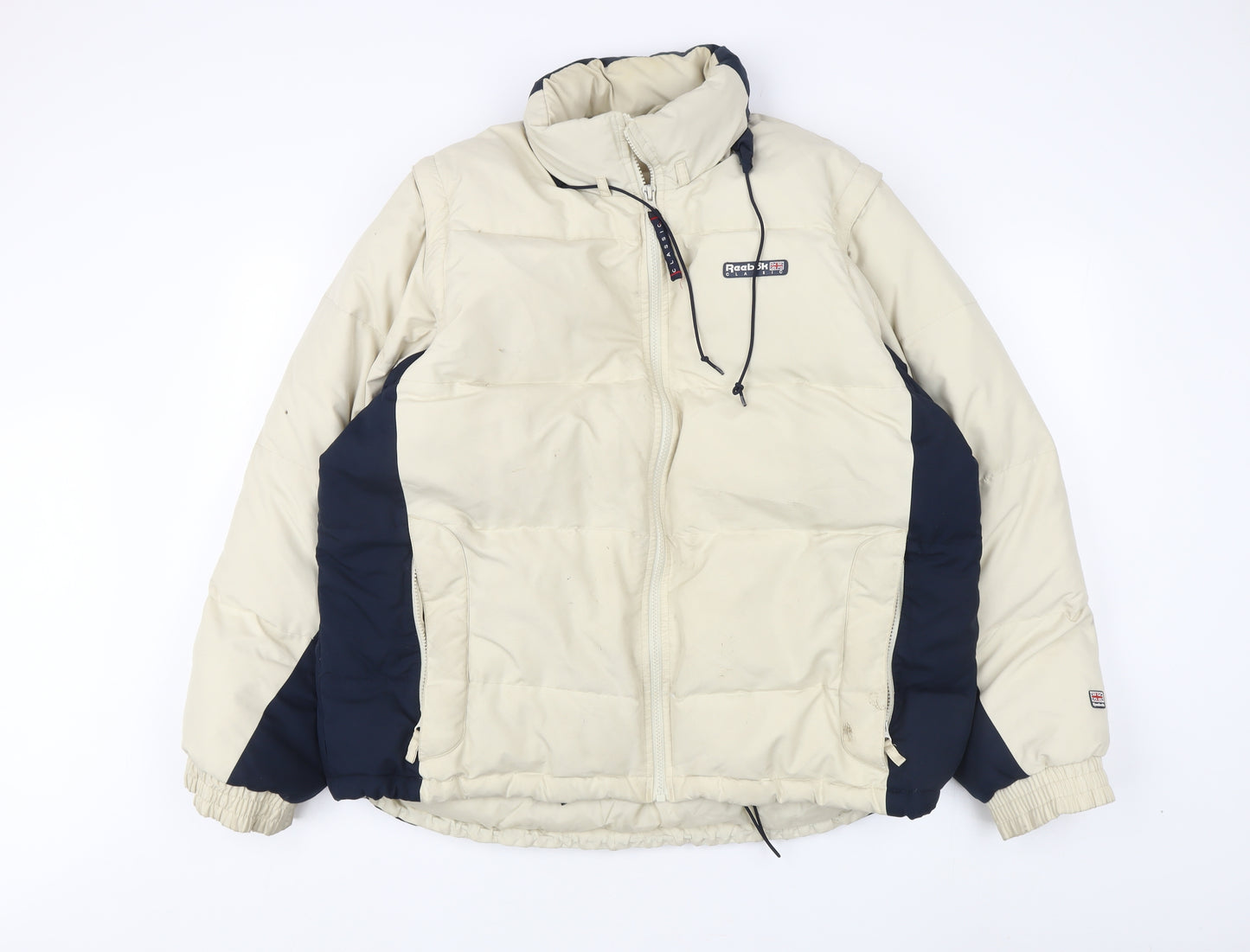 Reebok Men's Beige Puffer Jacket S Casual Winter