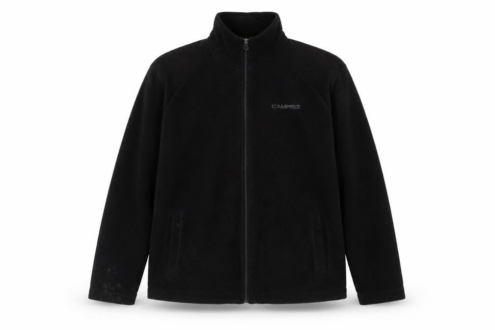 Front view of Campri Men's Black Fleece Jacket L