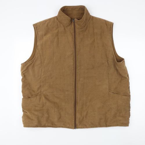 Bonmarché Men's Brown Waistcoat XL Casual Full Zip