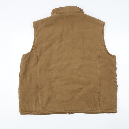 Bonmarché Men's Brown Waistcoat XL Casual Full Zip
