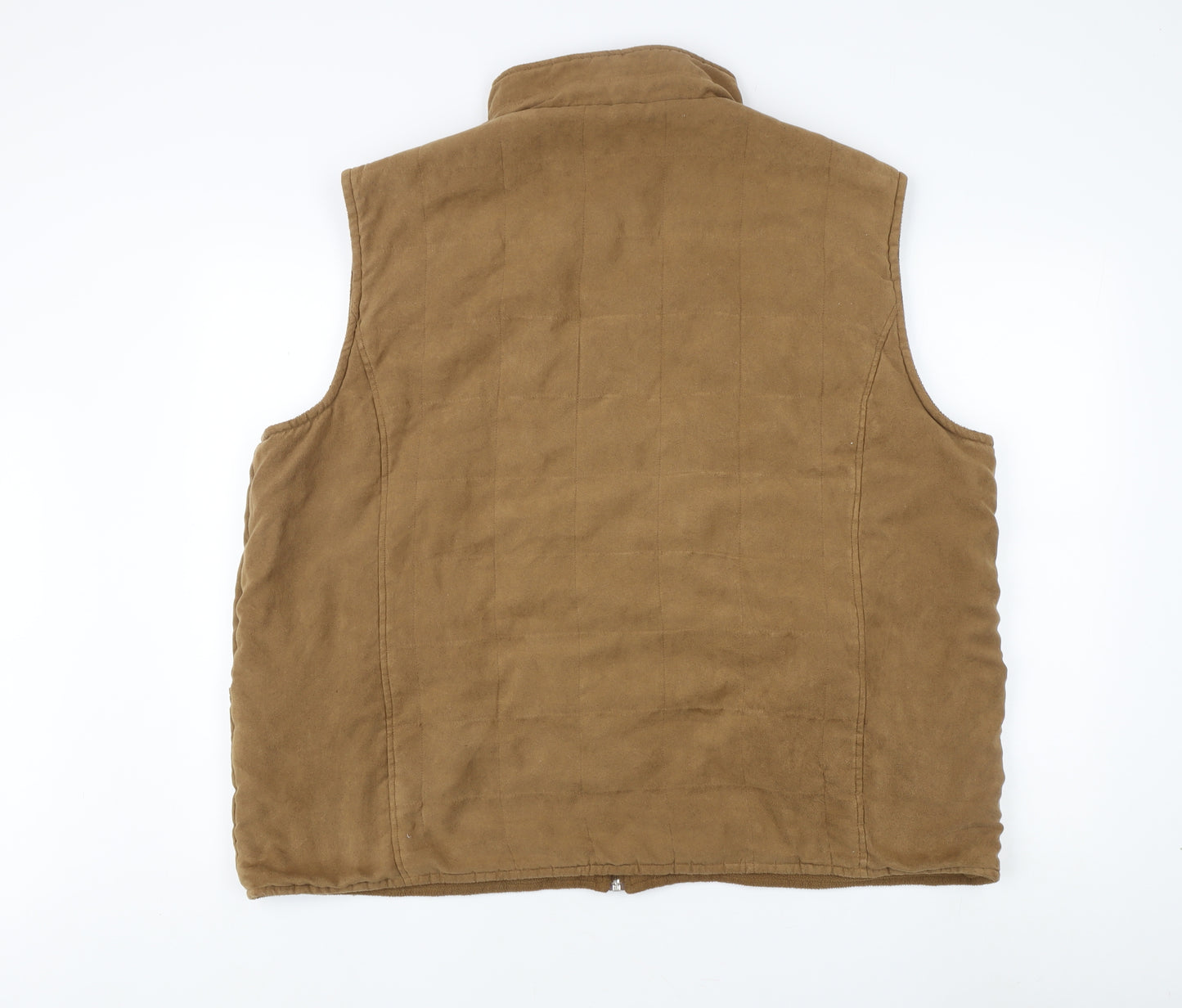 Bonmarché Men's Brown Waistcoat XL Casual Full Zip