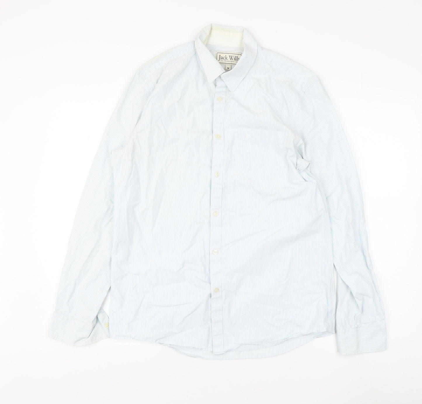 Jack Wills Men's Blue Classic Fit Striped Dress Shirt M