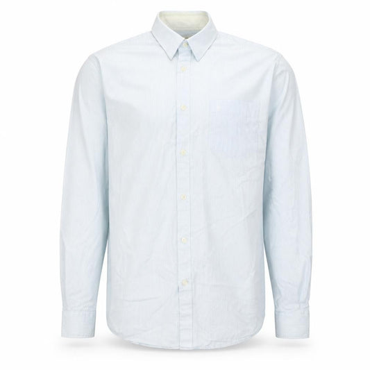 Front view of Jack Wills Men's Blue Classic Fit Striped Dress Shirt M