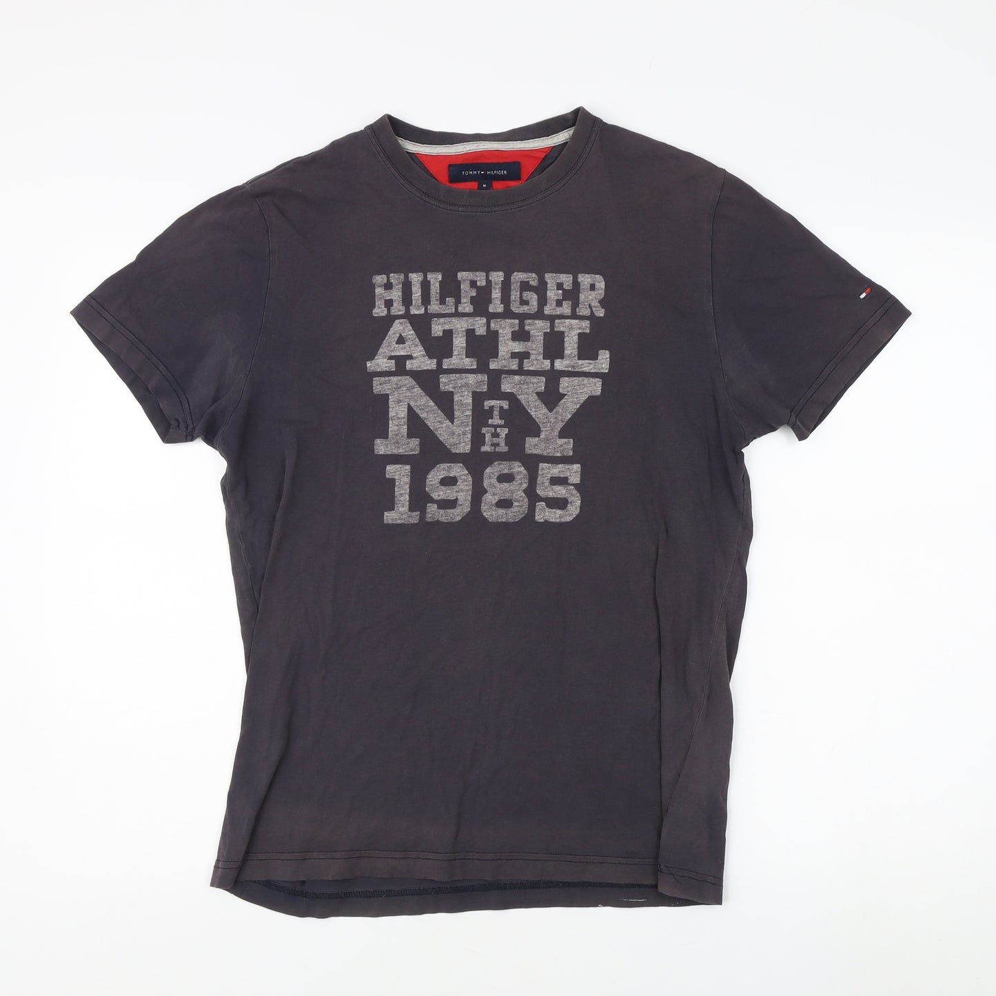 Tommy Hilfiger Unisex Black T-Shirt, M, Casual Style