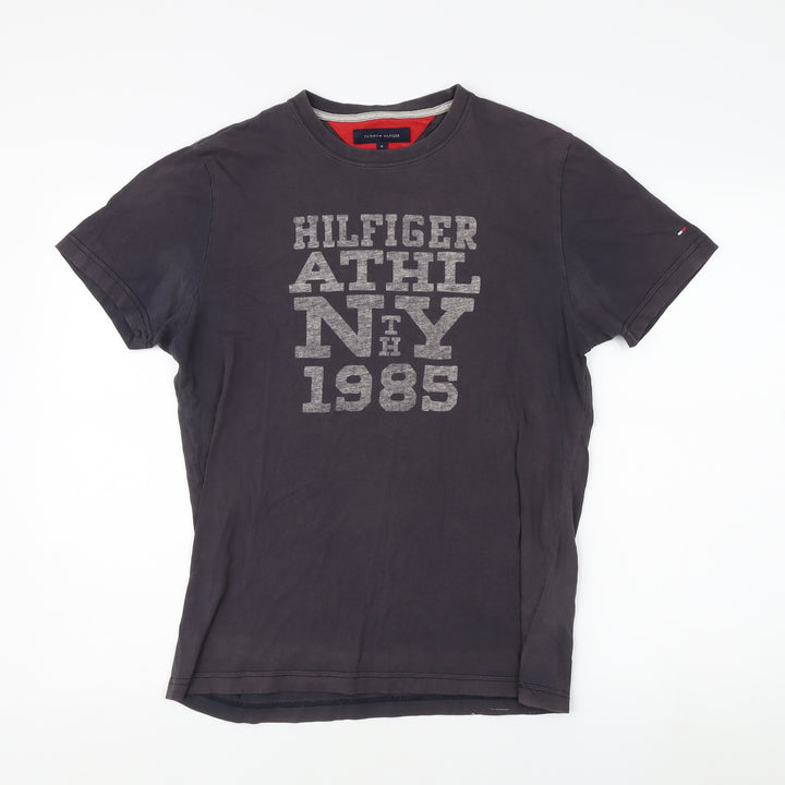 Tommy Hilfiger Unisex Black T-Shirt, M, Casual Style