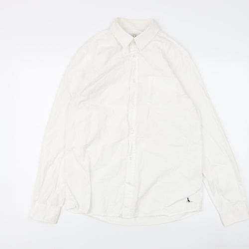 Jack Wills Men's White Classic Fit Dress Shirt M