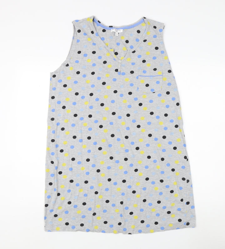 Laura Ashley Women's Grey Polka Dot Tank Top