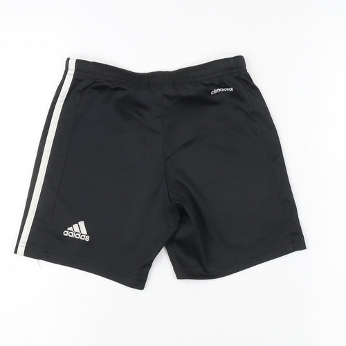 Adidas Boys Black Football Shorts 7-8 Years Athletic Style