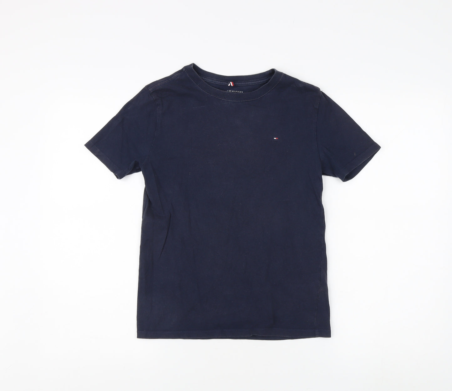 Tommy Hilfiger Unisex Blue Cotton T-Shirt L 12-14