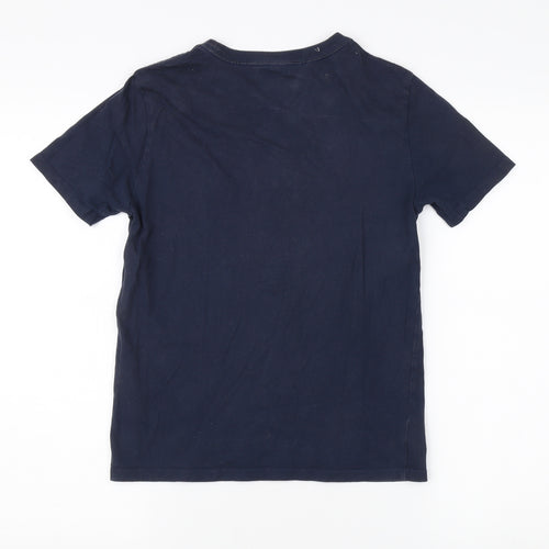 Tommy Hilfiger Unisex Blue Cotton T-Shirt L 12-14