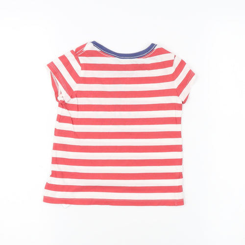 Ralph Lauren Boys Red Striped T-Shirt, Size 4, Casual Summer Tee