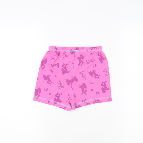 Barbie Girls Pink Unicorn Cotton Shorts 6-7 Years